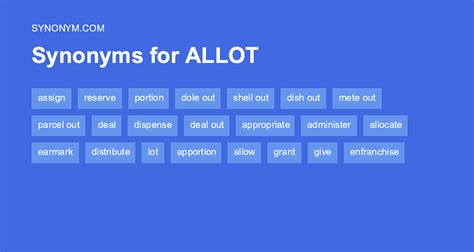 allot synonym|antonyms for allot.